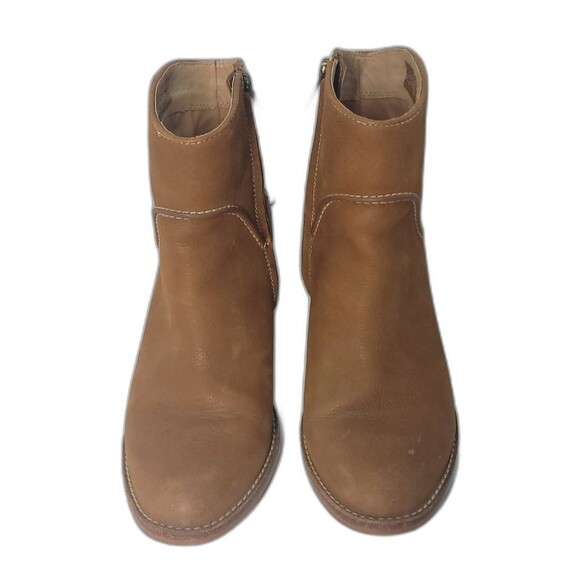 UGG Annie Chestnut Brown Tan Leather Heeled Ankle Booties Boots Women’s 8 - Picture 7 of 13